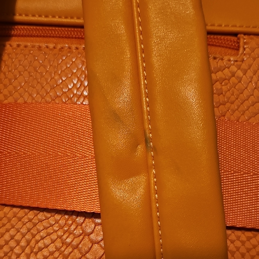 Tote & Carry Textured Orange Backpack - Picture 6 of 6